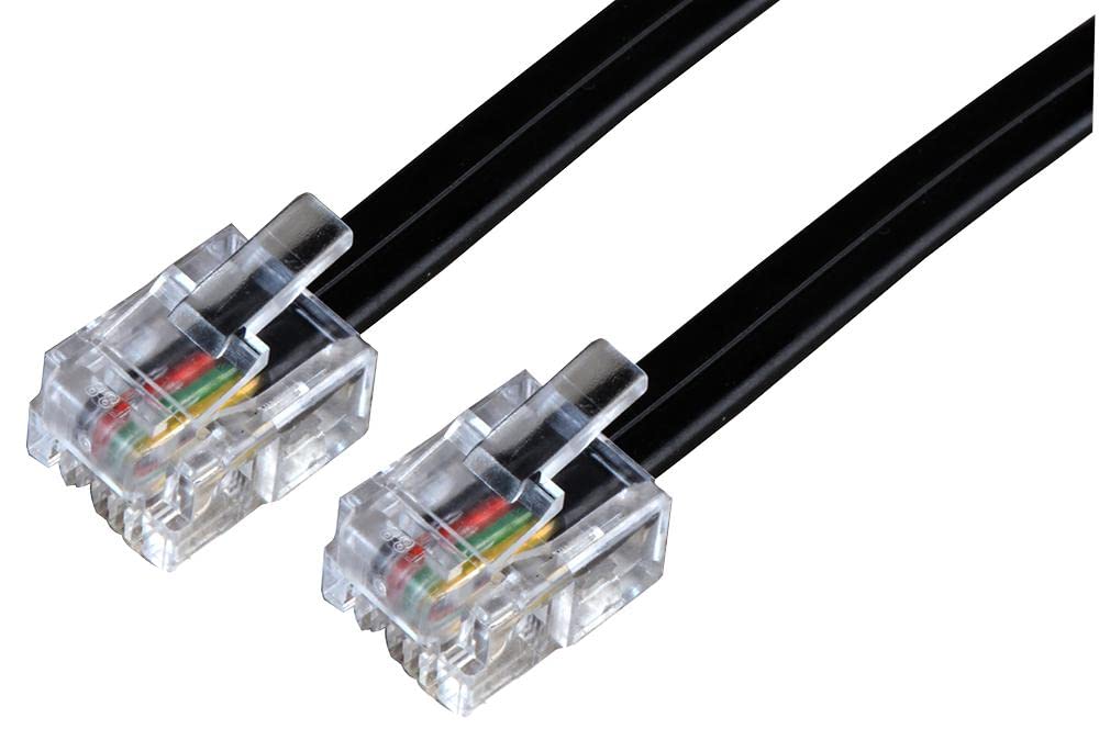 Pro Signal PSG04218 RJ11 to RJ11 Telephone Lead, 5m, Black