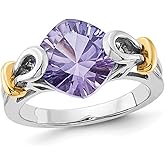 Gem And Harmony 7.18 Carat (ctw) Lab-Created Blue Garnet Ring in Sterling Silver