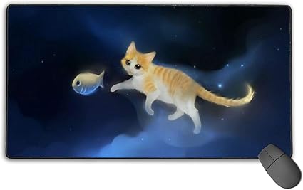 Amazon 40 75cm超大型 マウスパッド 猫と魚プリント 光学式 ゲーミング ゲーム向け 防水 滑り止め 耐洗い表面 キーボード オフィス テーブル デスクマット Changan マウスパッド 通販