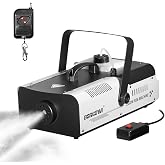 BORGOVA 1500W Fog Machine 2.2L Wireless Remote Stage Smoke Machine | 1500W Fast Heat, Professional, Wireless Remote, Auto Mode, Overheat Protection, for Halloween Stage Party Theatre Events