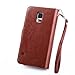 S5 Case, Galaxy S5 Case, Joopapa Galaxy S5 Luxury Fashion Pu Leather Magnet Wallet Credit Card Holder Flip Case Cover with Built-in 9 Card Slots for Samsung Galaxy S5 / Galaxy Sv / Galaxy S5 I9600 (Brown)
