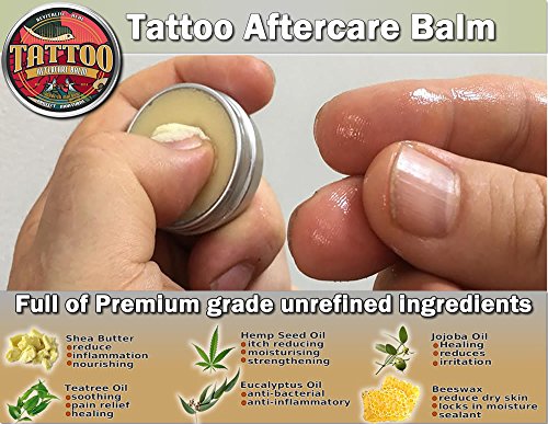 Tattoo Balm Salve (15ml) - Tattoo Aftercare Balm, Tattoo Moisturiser Promotes Healing & Protection of Tattoo, Tattoo Brightening Cream Helps Revitalise Old Tattoo, Made from All Natural Ingredients - Image 4