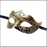 Luxury Mask Assorted Venetian Party multicolored Mask, Black/Gold, One Size