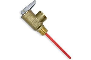Lrichy Upgrade 1/2" NPT Thread 210°F 150 PSI Temperature Pressure Relief Valve for Atwood/Dometic RV Water Heaters, Thickened Brass Safety Valve for Hot Water Heaters and Tanks with Extended Probe