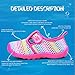 nerteo Toddler Sneakers Baby Girls Beach Sandals for Summer,Pool,Beach Colorfull/Love/Pink US 6 Toddler