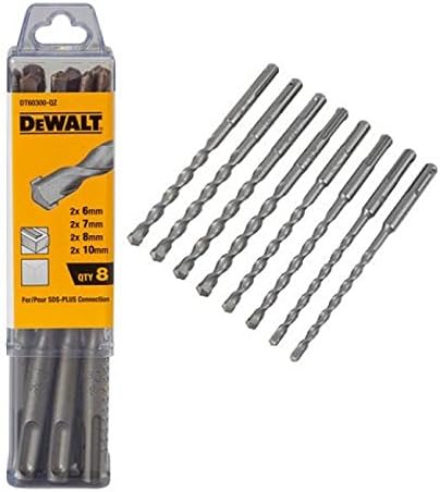DEWALT DT60300-QZ Hammer Drill Bit Set 8-Piece SDS Plus, multicoloured, 13.78 x 17.72 x 5.91 inches - Image 3