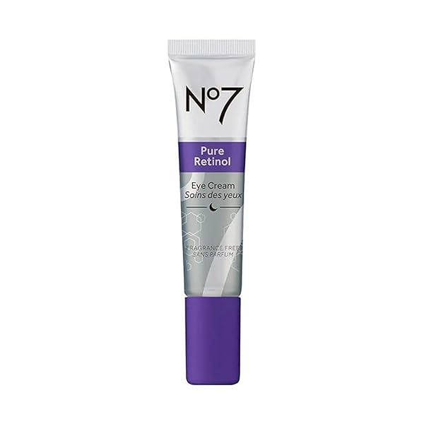 NO7 PURE RETINOL EYE CREAM – UNDER EYE CREAM FOR WRINKLES, FINE LINES & PUFFINESS WITH 0.5% RETINOL – INFUSED WITH SHEA BUTTER TO SMOOTH AND HYDRATE SKIN (0.5 OZ)