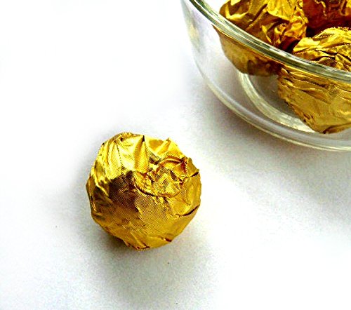 4 Inch Home-made Chocolate Candy Foil Wrappers Gold Aluminium Foil Mylar Wrapping Papers Sheets Wedding Thank You Treat Candy Packaging Gift Decoration, 400 PC - Thumbnail 6
