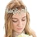 FAYBOX Handmade Crystal Rhinestones Wedding Head Band Bridal Hair Accessorie Headpieces Silver-tone primary