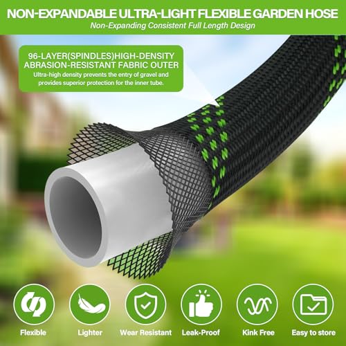 Kezidhp 15m Lightweight Expandable Garden Hose Pipe 10 Spray Modes Copper Fittings Leak Proof | Garden Car Washing Pet