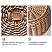 Woven Bread Basket 12 in Round Poly-Wicker Food Fruit Vegetable Basket Serving Basket for Store Kitchen (Round,1pc)