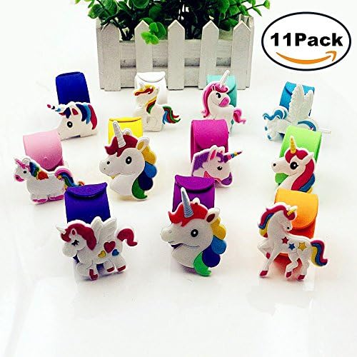 11 Pack Unicorn Slap Bracelets Wristband ,Unicorn Rubber Band Bracelet，Children's Day Gifts, Birthday Presents
