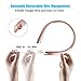 Bluetooth Headphones, Bluenin Wireless Headphones Bluetooth Neckband with Amazing Bass and HD Stereo for Running, Retractable Earbuds for iPhone Android Devices, Rose Gold