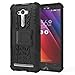 MoKo ASUS Zenfone 2 Laser Case - Heavy Duty Rugged Dual Layer Armor with Kickstand Protective Cover for ASUS Zenfone 2 Laser (ZE550KL / ZE551KL) 5.5 Inch Smartphone 2015 Release, BLACK