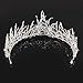 FUMUD Gold Leaf Tiara Pearl Handmade Tiara Rhinestone Crystal Crown Leaf Headband Bridal Hair Accessories (3#)