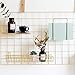 FRIADE Gold Grid Basket with Hooks,Bookshelf,Display Shelf for Wall Grid Panel,Wall Mount Organizer and Storage Shelf Rack for Home Supplies,1 Set of 3 (Gold)
