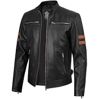 Decrum Black Leather Jacket Men - Men's Leather Jackets | [1103531