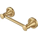 Hoimpro Wall Mounted Rustproof Toilet Tissue Paper Holder Bathroom Accessories Toilet roll Paper Hanger, Brushed Gold