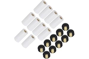 Gigicloud 10pcs/Set Cue Tips Billiard Replacement Screw-On Tips with Pool Cue Stick Ferrules Slip-On Cue Tip Replacement Slip