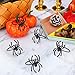 Boao 6 Pieces Halloween Spider Napkin Ring Black Spider Napkin Holder for Halloween Party Table Decorations