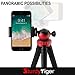 Sturdy Tiger Flexible Mini Travel Tripod for Use with DSLR Camera, GoPro, iPhone, Android Smartphone, Vlogging Cam – Small Heavy Duty Gorilla Stand 360° Rotatable Swivel Mount