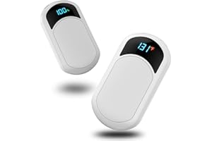 Hand Warmers 2-Pack,6400mAh Rechargeable Hand Warmers, 3 Heat Settings, Up to 13Hrs,Ultra Thin Portable for Pocket Gloves Out