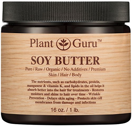 Soy Body Butter 16 oz. 100% Pure Raw Fresh Natural Cold Pressed. Skin Body and Hair Moisturizer, DIY Creams, Balms, Lotions, Soaps.