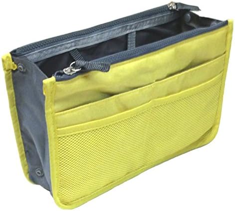 Space Saver Bags Women Travel Insert Handbag Liner Tidy Organiser Yellow