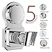 Vacuum Suction Cup Shower Head Holder Shower Head Stand Shower Head Bracket Shower Head Mount Wall Holder Shower Head Clip Reusable Adjustable with Adhesive Stick Disc for Bathroom (Chrome)…