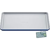 Premium Non-Stick Ceramic Baking Sheet Pan - Aluminized Steel with Ceramic Non-Stick Coating, PFOA & PFAS Free - Non-Toxic, Perfect for Baking, Roasting, and More - Medium Size (15.5" x 10") – Blue