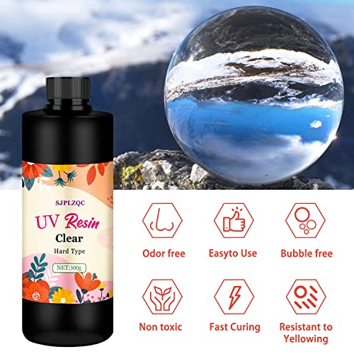 UV Resin 300g Crystal Clear Hard Type UV Ultraviolet Curing Resin for