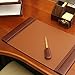 Dacasso Leather Desk Pad with Side Rails - Luxury Leather Desk Blotter for Writing - Executive Desk Surface Protector - (Mocha, 22 x 14)