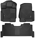 Husky Liners 53361-53381 - X-Act Contour - First and Second Rows (Footwell Coverage Only in Second Row) All Weather Custom Fit Floor Liners for 2017 Ford F-250/F-350/F-450 Super Duty Crew Cab - Black