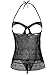 Dlsave Women's Sexy Mesh Babydoll Set Cute Lingerie With G-String Nightwear