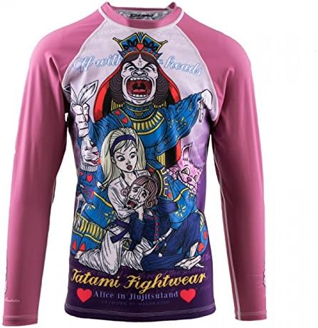 Pink Alice in Wonderland Long Sleeve Ladies Rash Guard
