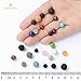 BEADNOVA 350pcs Lava Stone Gemstone Round Loose Beads Assortment for Jewelry Making