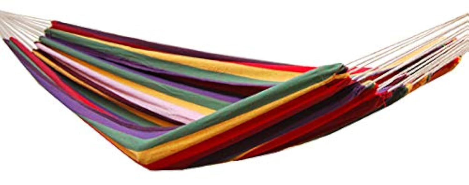 AMANKA Hammock XXL Hanging Lounger 400x160cm Several People Garden Swing Fabric Seat Washable Cloth 100% Cotton Load up to 150kg Multicolor