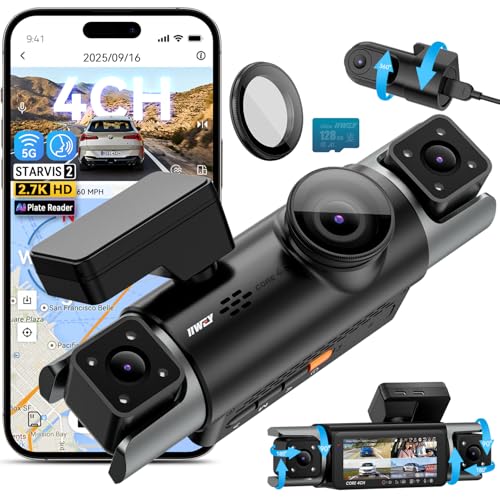 IIWEY 4 Channel Dash Cam 360° View