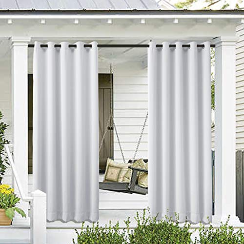 Cololeaf Outdoor Curtains For Patio Waterproof 108 Inches Solid