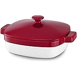 KitchenAid KBLR28CRER Streamline Ceramic 2.8-Quart Casserole Bakeware - Empire Red