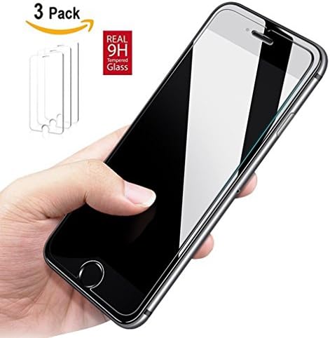 For Apple iPhone 8 8plus X 7 Plus Screen Protector, [3-Pack] 0.26mm HD Clear Tempered Glass Film 9H Hardness 2.5D Bubble Free 3D Touch Compatible Anti-Fingerprint Scratch(iphone X)