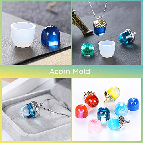 LET'S RESIN Pendant Molds 14 Pcs Resin Jewelry Molds, Silicone Molds for Epoxy Resin, UV Resin, Resin Casting Molds for Jewelry Making DIY Craft