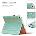 iPad Pro 12.9 (Compatible with 2017 and 2015 Model) Case, WWW [Luxury Laser Flower] Premium PU Leather Case Protective Cover with Auto Wake/Sleep Feature for iPad Pro 12.9 (Both 2017 and 2015) Green