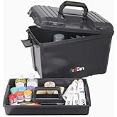 ArtBin 6917AB Sidekick XL Carrying Case, Portable Art & Craft Organizer with Handle, [1] Plastic Storage Case, Black