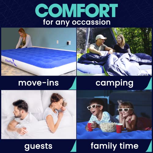 EnerPlex Camping Air Mattress with Built in Pump Queen Blow Up Mattress for Travel & Guests