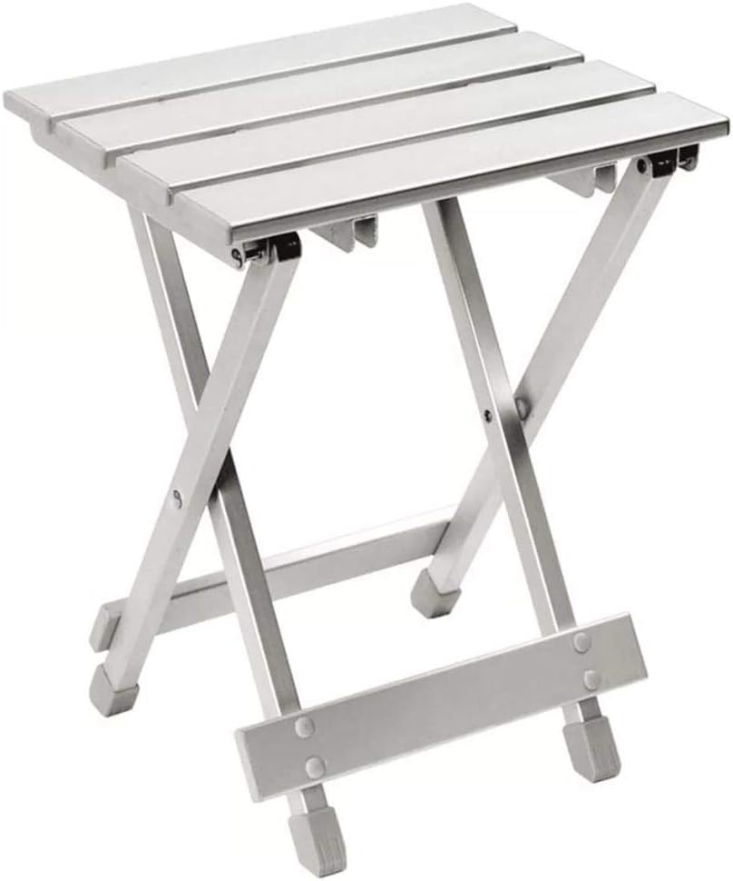 Outdoor Essentials Small Garden Side Table Folding Fold Up Aluminium Stool For Camping Or Picnic Amazon Co Uk Garden Outdoors