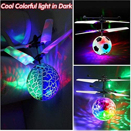 image for iGeeKid 3 Pack Kids Flying Ball RC Toys, Hand Operated Mini Drones wit