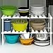 YOMYM 2 Tiers Expandable Kitchen Storage Multi-Functional Rack Adjustable Under Sink Organizer Storage Shelf Cabinet