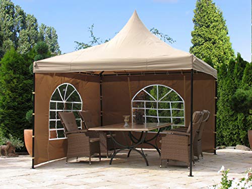 QUICK STAR 2 Seitenteile mit PVC Fenster 300x193 cm für Pavillon Sahara 3x3m Seitenwand Sand – Bild 7