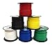 14 GA Single Conductor Stranded Remote Wire 6 Rolls Primary Colors 12V 100FT EA primary